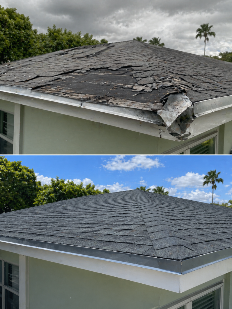 emergency storm damage roof repair Oakland Park FL same day