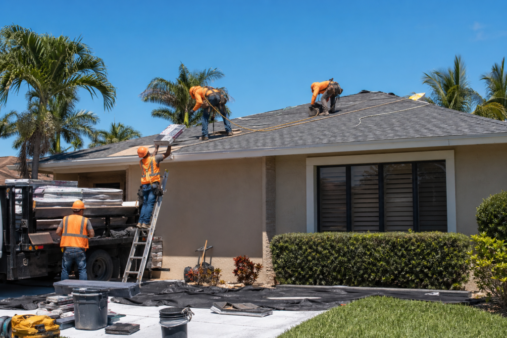 roofing crew providing roofing services in Oakland Park FL licensed Broward